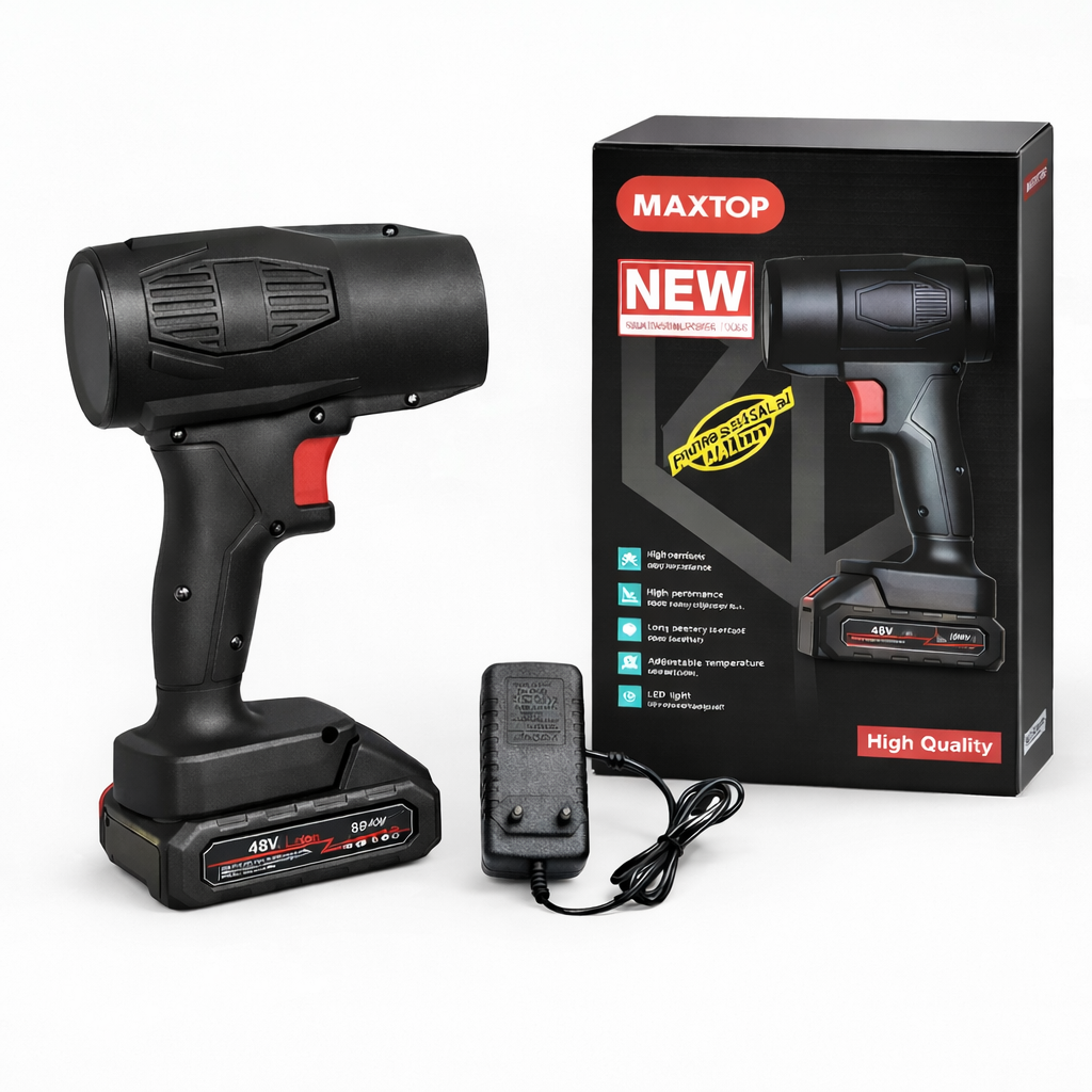 Maxtop 48V Cordless Electric Blower – Rechargeable High-Power Air Blower with Battery & Charger